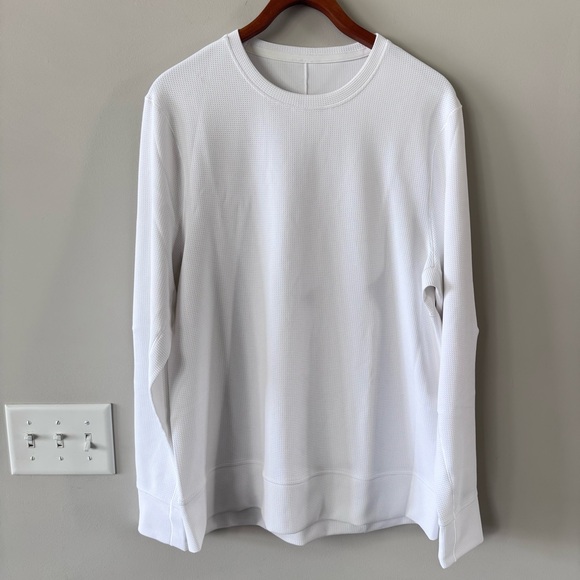 NWOT! LULULEMON 🍋 Shift Stitch Classic-fit Long-sleeve Waffle Shirt In White - Picture 5 of 6